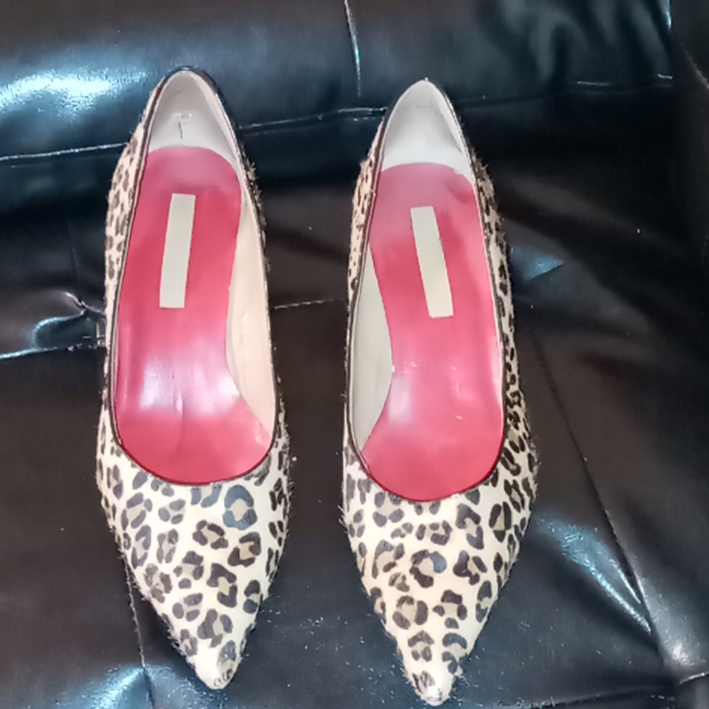 Calf leather pump